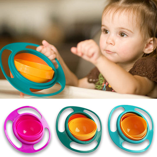 360° Spill-Proof Rotating Bowl for Kids